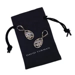 David Yurman Papyrus Earrings Sterling Silver & Pave Diamonds Discontinued Item. Fixed Price $575.00.
