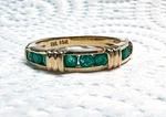 14K Channel Set Emerald "bh" Ring With Appraisal **u.s.a. Sales Only**. Fixed Price $310.00.