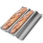 Nonstick Pans French Bread Baking Perforated 3 Loaves Baguettes. Fixed Price $20.96.