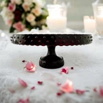 Smith Htf Ruby Red Glass Hobnail Pedestal Cake Stand 11 Usa Flea Bite Read. Fixed Price $81.00.