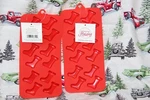 (2) Red Christmas Stocking Silicone Baking Mold Soap And Pastry Cake. Fixed Price $14.00.