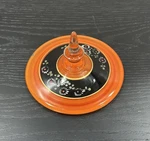 Lancaster Glass Marguerite Footed Candy Dish Daisy Design Lid Only Art Deco Mcm. Fixed Price $19.99.