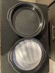 2 Pampered Chef Heavy Aluminum Non Stick 9" Round Cake Pan's New , Box. Fixed Price $24.99.