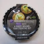 New Wilton Advance Select Premium Duralast 6 Pc Round Tart Quiche Set 4" Dia. Fixed Price $30.00.