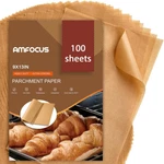 Amfocus Parchment Paper Sheets 9X13 Non-stick Precut Baking 100PCS. Fixed Price $12.87.