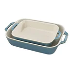 Staub Ceramic Rectangular Baking Set, Casserole Dish, 2-PIECE, Rustic Tu.... Fixed Price $82.86.