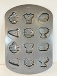 Wilton 12 Cavity Boy Themed Cookie Pan 2105-0309. Fixed Price $9.75.