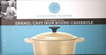 Martha Stewart Collection 2.75-QUART Enamel Cast Iron Round Casserole W/ Lid. Fixed Price $27.95.
