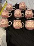 Vintage Temptations Cups 4 Mugs 12 Oz Tara Old World Cranberry Oven Proof. Fixed Price $11.99.