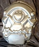 1998 Wilton Barney Cake Pan Tin Mold 2105-3450 Dinosaur Birthday Banner Unused. Fixed Price $18.95.