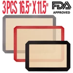3X Pack Large Silicone Baking Non Stick Heat Resistant Liner Oven Sheet Mats. Fixed Price $12.49.