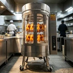 220V Commercial Lpg Volcanic Rock Roaster Stainless Steel Oven 24-30 Ducks. Fixed Price $2861.20.