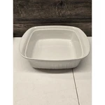 Corningware French White 8 Inch Square Baker Stoneware Casserole Dish. Fixed Price $25.00.