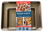 Nordic Ware Set Of 3 Gold Baking Cookie Sheets, 2 Half 1 Qtr New. Fixed Price $25.00.
