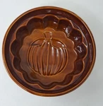Crate & Barrel Pumpkin Mold Imprint Baking Casserole Bowl Brown Glazed Ceramic. Fixed Price $19.99.