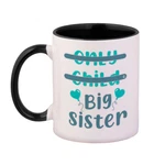 Ceramic Colorful Coffee Mug Only Child Big Sister Heart Balloons Tea Cup. Fixed Price $17.99.