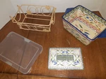 Temptations Old World By Tara Green & Pink 4 Pc Set Lids Ovenware 1QT. #712696. Fixed Price $27.44.