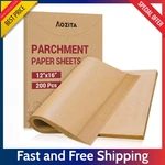 200 Pcs Unbleached Parchment Sheets 12X16 - Non Stick Baking, Cooking Grill Oven. Fixed Price $15.45.