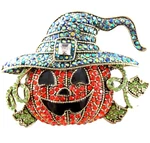 Nwot Designer Style Rhinestone Jack-o-lantern Witch Hat Pumpkin Halloween Brooch. Fixed Price $17.99.