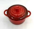 Le Creuset Red Mini Cocotte Dutch Oven 3.5 Dish Bowl. Fixed Price $29.99.