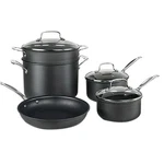 New Box Cuisinart Chef's Classic Non Stick Hard Anodized 8 Pc Cookware Set. Fixed Price $139.00.
