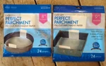 The Smart Baker Easy Lift Pre Cut Parchment Paper 24 Sheets - 8" Round 9" Square. Fixed Price $19.99.