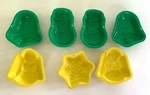 Lot Of 7 Wilton Singles Christmas Mini Cake Pans Angel Snowflake Bell Snowman. Fixed Price $17.99.