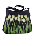 Harold Feinstein Tulips Crossbody Natural Bag Boho Zip Purse Black. Fixed Price $44.78.