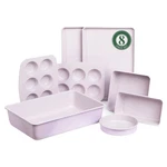 Bakeware Set 8 Piece Non Stick Ceramic Baking Sheets Muffin Tins Lavender Larder. Fixed Price $209.99.