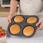 Silicone Hamburger Bun Baking Mold Nonstick Food Grade Bread Pan Bpa Free Trays. Fixed Price $20.00.