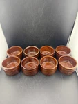 Vintage Set Of 8 Hall Brown Ware Ramekin Made Usa. Fixed Price $29.99.
