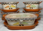 Temptations 15 Pcs Harvest Thanksgiving Ramekins Lids & Trivets Mini Bakers 10OZ. Fixed Price $44.99.