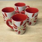 4 Temp-tations Old World Vivid Red Flower Coffee Tea Mugs Cups Temptations Tara. Fixed Price $43.19.
