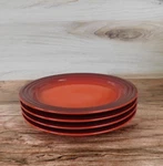 Le Creuset Stoneware 8.5-INCH Salad Plates Of 4, Cerise Red. Fixed Price $56.95.
