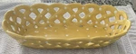 Temptations 14" Yellow W/white Polka Dots Ceramic Bread Basket. CERP2-478. Fixed Price $21.98.