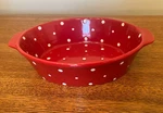 Temptations Temp-tations Tara Red Polka Dot Baking Dish 2.5 Qt Never Used. Fixed Price $10.00.