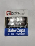 Vintage Reynolds Baker Choice Midget Size Foil Cups 2 Inch 48 Ct. Fixed Price $18.26.