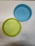 10 Inch Round Silicone Cake Pan, Green And Blue, Baking Non-stick, Commer. Fixed Price $16.99.