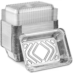 Eco-friendly Disposable 2LB Aluminum Foil Takeout Pans With Clear Lids 50-PACK. Fixed Price $40.99.