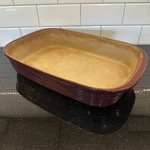 Pampered Chef 1338 Cranberry 9X13 Baker Stoneware Casserole Lasagna Pan. Fixed Price $34.97.