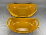 Rachael Ray Yellow Bubble & Stoneware Oval Casserole Baker Set 1.25 2.25. Fixed Price $15.99.