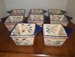 Temptations Old World By Tara Green & Pink Ramekins Ovenware 10 Oz #712696. Fixed Price $14.26.