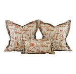3 Pc Set French General Aqua Blue Pink Rose Jardin Toile Pillow Covers. Fixed Price $151.99.