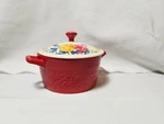 Pioneer Woman Fiona Floral Red Mini Casserole Stoneware Tall. Fixed Price $20.00.