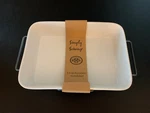 Bia Cordon Bleu White Rectangular Baker 12" X 8.25" 2.5 Qt. W/ Metal Lifter. Fixed Price $24.95.