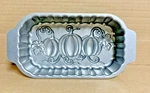 Nordic Ware Pumpkin Loaf Mold Design Silver Aluminum Decorative Bake Pan 6 Cups. Fixed Price $12.99.