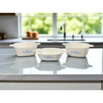 Vintage Blue Cornflower Floral Corningware Kitchen Baking Casserole Dish Set 3. Fixed Price $30.00.