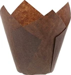 Royal Brown Tulip Style Baking Cups, Large, Sleeve Of 200. Fixed Price $10.99.