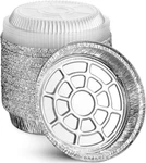 9 Round Aluminum Foil Pans With Clear Lids Disposable Containers Straigh. Fixed Price $41.95.