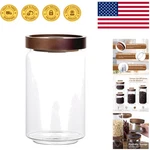 Modern 24OZ Glass Storage Container With Airtight Lid - Perfect For Food & Decor. Fixed Price $22.99.